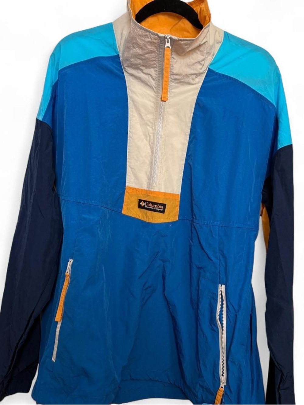 Columbia Bright Blue & Tan Colorblock Jacket